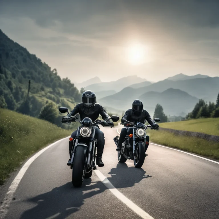 Biker auf der Landstrasse